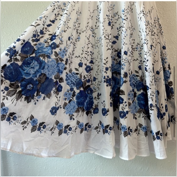 Floral Cottage Fairycore Large Pleated Flowy Skirt - Picture 4 of 16